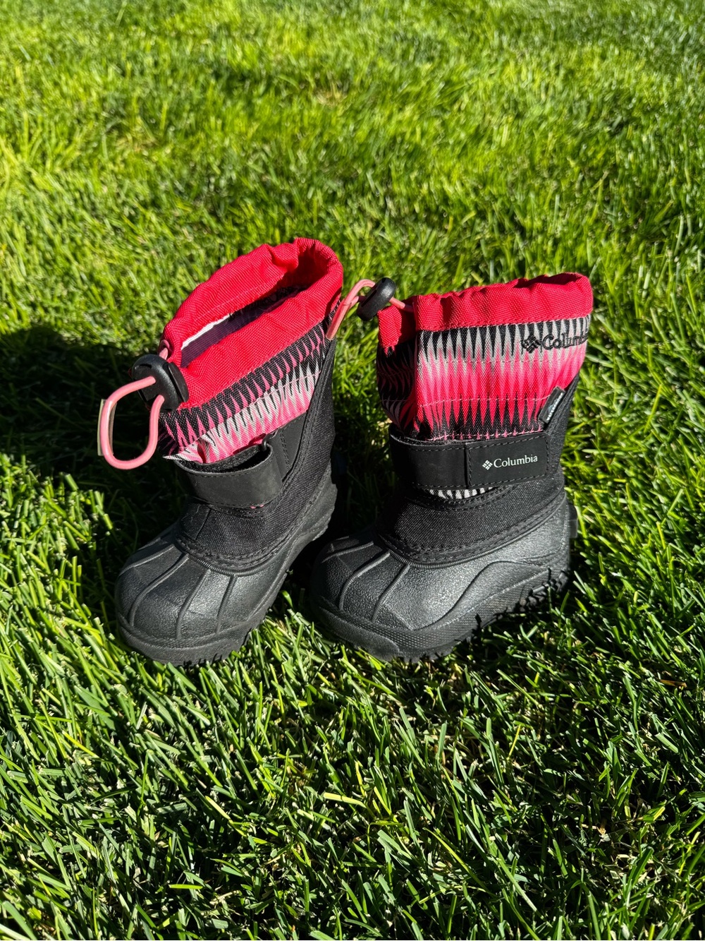 Columbia Toddler Snow Boots Size 6 Black Pink